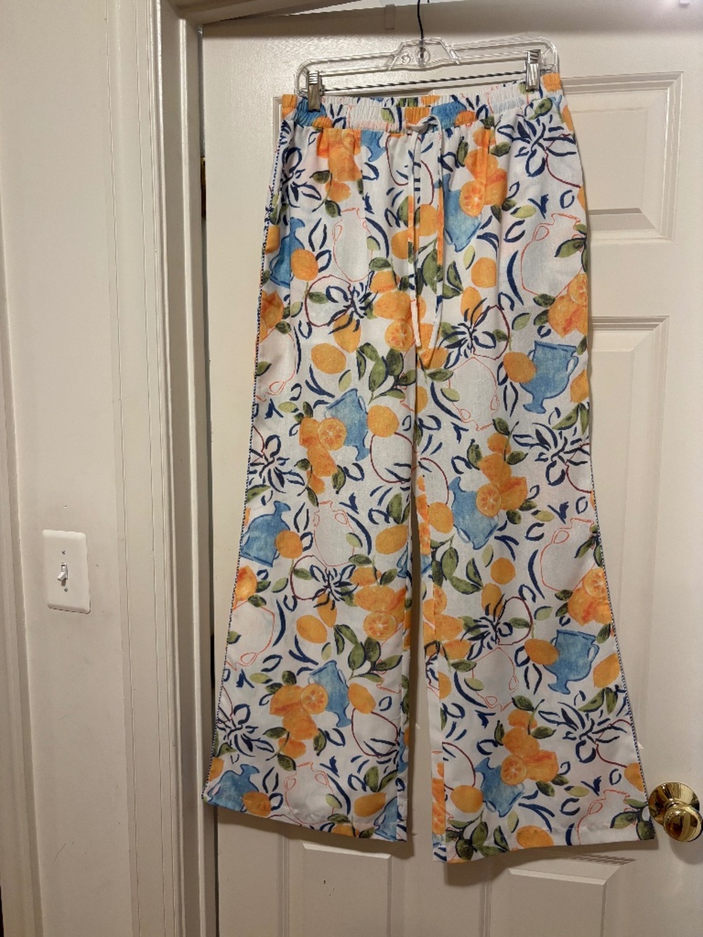 Lemon Print Casual Pants